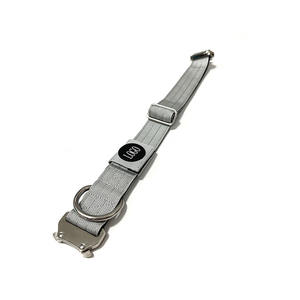 Custom Luxe Duurzame Verstelbare Zware Metalen Gesp Tactische Training Airtag Hond Kraag - Product Image 4