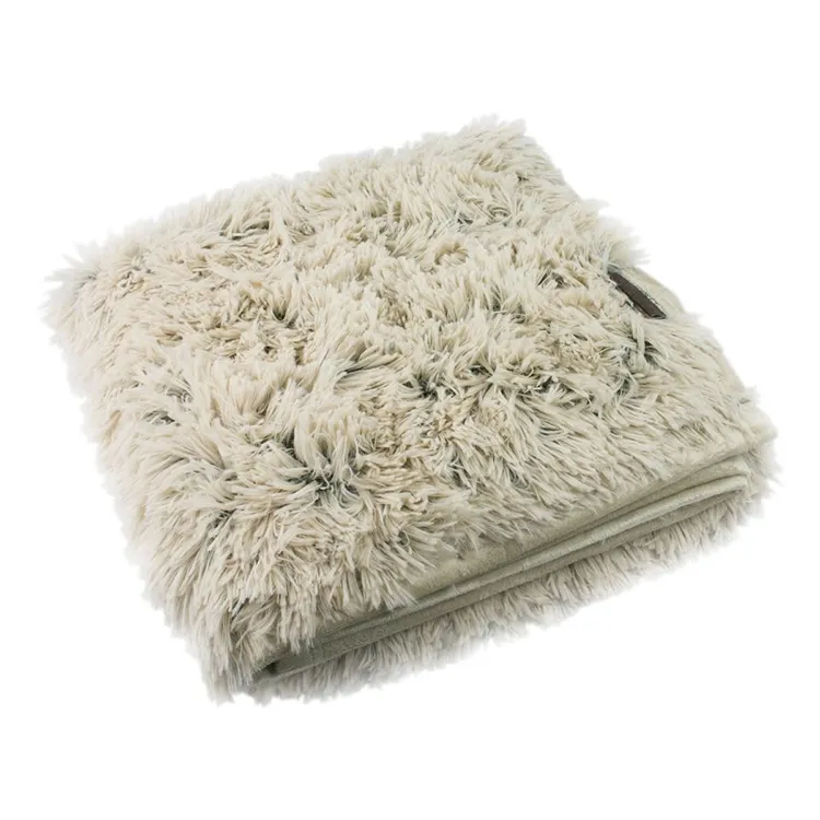 Toptan özel sakinleştirici battaniye kabarık Premium polar evcil hayvan battaniyesi uzun peluş kürk yıkanabilir su geçirmez evcil hayvan battaniyesi atar