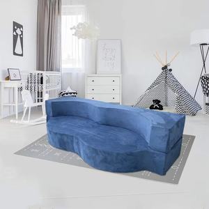 Sofá Infantil Plegable de Espuma, Silla de Descanso de Doble Uso, Colchoneta para <span class=keywords><strong>Niños</strong></span>, para Jugar, Dormir, Sala de Estar, Dormitorio, Habitación Infantil - Product Image 4