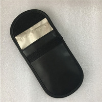 Tas Penghalang Sinyal RFID Kunci Mobil, Tas Faraday, Kantung Kunci Mobil Antimaling dengan Gantungan Baja Tahan Karat