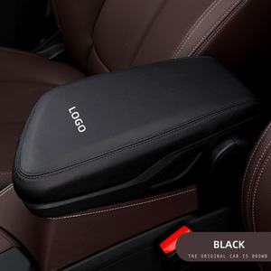 Boîte de commande centrale en cuir de protection Accoudoir central avant Couverture de rangement Accessoire intérieur - Product Image 6