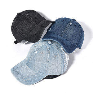 หมวกเบสบอลแบบ Snapback ยูนิเซ็กซ์ รุ่น OEM สั่งทำได้ ขายส่ง สไตล์สปอร์ต ผ้าด็อบบี้ ลายผลไม้ ลุคยีน<span class=keywords><strong>ส์</strong></span>ฟอกสีน้ำเงินคุณภาพสูง - Product Image 1