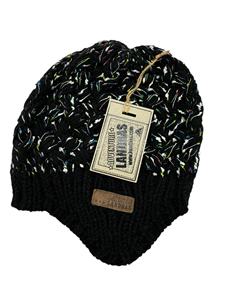 Excellent Quality LANDBAS LUH-11625 100% Acrylic Knitting Rainbow Beanie 56-58CM Leather Patch Printing Plain Knit Cable <b>Hat</b> Cap - Product Image 3