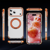 Étui de protection magnétique transparent avec support rotatif et pliable pour iPhone 17 16 15 14 13 12 Pro Max 11, avec cadre antidérapant