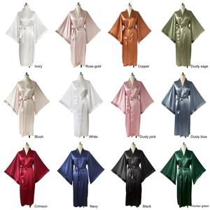 Camicia <span class=keywords><strong>da</strong></span> <span class=keywords><strong>notte</strong></span> di lusso elegante e lunga in raso di seta Plus Size a <span class=keywords><strong>maniche</strong></span> aperte abito traspirante in tinta unita <span class=keywords><strong>da</strong></span> sposa abiti <span class=keywords><strong>da</strong></span> <span class=keywords><strong>notte</strong></span> Sexy Casual - Product Image 1