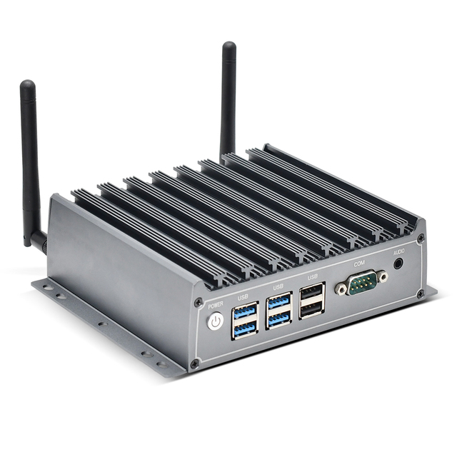 Win11 Fanless Embedded Computer Barebone Mini PC Core I5 4200U Processor Industrial Use DDR3 RAM SSD Storage Support VPro TPM2.0