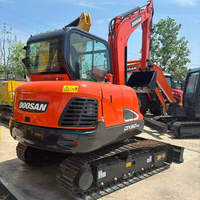 Excavatrice d'occasion Doosan DX60-9C à faible nombre d'heures de fonctionnement, système hydraulique d'origine, petite machine de terrassement, expédition mondiale, en stock