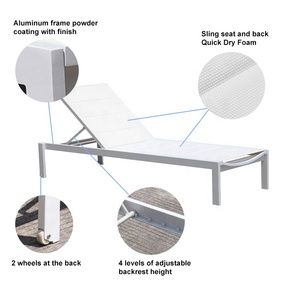 Chaise solaire réglable en aluminium, <span class=keywords><strong>siège</strong></span> de <span class=keywords><strong>plage</strong></span>, éclairage d'extérieur, meubles modernes, pour piscine, hôtel, jardin, nouveauté - Product Image 6