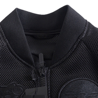 Blouson Bomber Homme Personnalisé en Maille avec Broderies Plates Vintage Universitaires, Col Montant, Hiver, Dessin Animé, Coupe-Vent