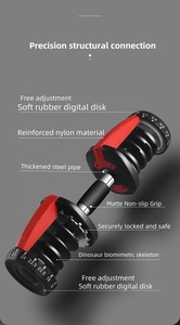 Bộ tạ tay nhựa có thể điều chỉnh trọng lượng 24kg 40kg, in logo tùy chỉnh, dùng cho tập thể hình tại nhà - Product Image 5