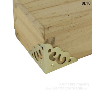 DL10 Yellow Metal Corner Bracket 30x42mm For <b>Wooden</b> <b>Box</b> Decoration Craft Use - Product Image 2