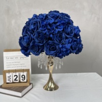 Promotion Printemps : Bouquet Rose Chaud de 40 cm, Boule de Fleurs Artificielles pour Centre de Table, Idéal Cérémonie de Mariage et Décoration de Fête d'Anniversaire