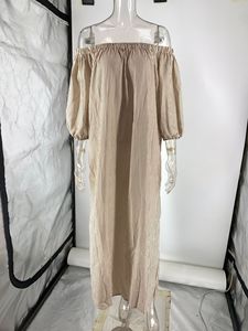 Elegante Vestito Estivo da Donna con Spalle Scoperte, <span class=keywords><strong>a</strong></span> <span class=keywords><strong>Righe</strong></span>, Maniche <span class=keywords><strong>a</strong></span> Lanterna, Sexy, Senza Schienale, <span class=keywords><strong>in</strong></span> <span class=keywords><strong>Lino</strong></span>, <span class=keywords><strong>Abito</strong></span> da Sera Casual - Product Image 6