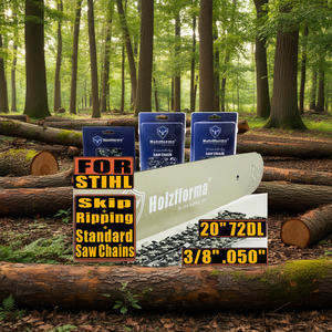 Barra guía Holzfforma de 20 pulgadas .050 con cadena de sierra Skip Ripping para motosierras Stihl MS360 MS361 MS362 MS380 - Product Image 2