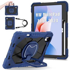 Étui de protection C3 Armor pour tablette <span class=keywords><strong>Huawei</strong></span> MatePad 11.5s 2025 MatePad <span class=keywords><strong>SE</strong></span> 11 avec bandoulière, support portable et rotation à 360°, coque en PC et silicone - Product Image 2