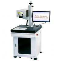 Marqueur laser UV de bureau 355 nm 3W/5W JPT à refroidissement par air, graveur avec contrôle EZCAD pour verre, cristal, PCB, plastique, compatible OEM DXF/AI/DWG/DST
