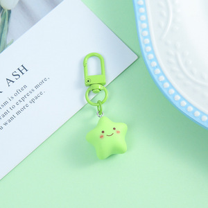 Kawaii Smiley Face Star Heart <strong>Keychain</strong> Versatile Resin Bag Accessory for AirPods Case, Backpacks &amp; Purse, Custom Logo Support - Product Image 3