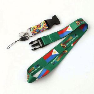Custom <b>Polyester</b> Keychain <b>Lanyards</b> with Silk Screen Printing Factory Sublimation Logo Printing - Product Image 2