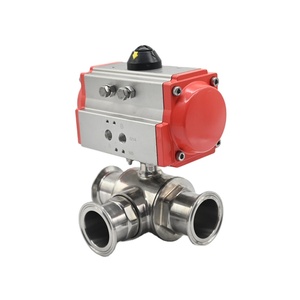 JTAIV Factory Manufacturing Sanitary Double Action SS304 Three Way <b>Quick</b> Installation <b>Clamp</b> Connection OEM - Product Image 3
