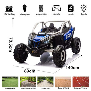 Voiture électrique tout-terrain pour enfants, grande taille, 2 places, 24V, pneus EVA, télécommande parentale, suspension à ressorts, jouet pour enfant - Product Image 2