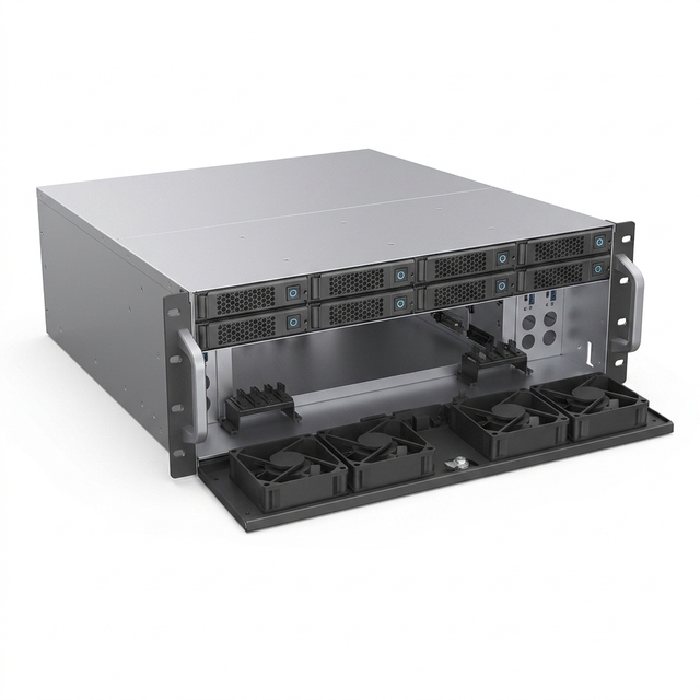 Large Capacity 4U Storage Chassis with Hot-swappable Backplane for Enterprise Solutions