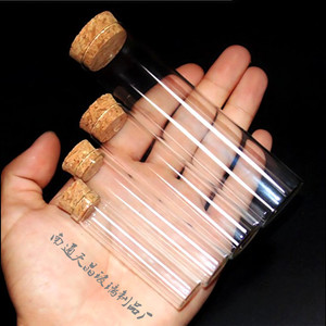 Tubes à essai en verre Tianjing 15x45mm 18x100mm 20x120mm 30x120mm à fond plat en borosilicate de haute qualité avec bouchons en liège pour usage en laboratoire - Product Image 1