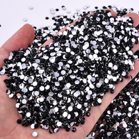 BOBOHOO 2mm 3mm 4mm 5mm 6mm venta al por mayor paquete a granel no Hot Fix Strass Flatback cristal piedras plata resina diamantes de imitación