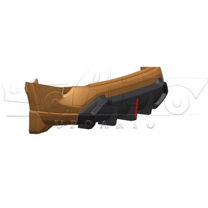 Haosheng - Difusor Trasero de Plástico para Automóviles, Color Negro Brillante con Luz, para <span class=keywords><strong>Suzuki</strong></span> Grand <span class=keywords><strong>Vitara</strong></span> <span class=keywords><strong>2022</strong></span>+ - Product Image 3