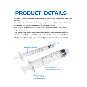 <span class=keywords><strong>Seringue</strong></span> jetable stérile de <span class=keywords><strong>1</strong></span> ml à embout Luer Lock en PC, approuvée CE ISO, pour <span class=keywords><strong>injection</strong></span> dermique et remplissage esthétique, fournisseur OEM de produits médicaux - Product Image 3