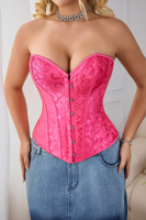 Grande Vente 2025 : Corset Vintage Jacquard sans Bretelles, Gainant, avec String pour Femme