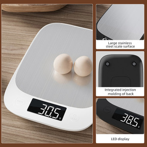 Báscula nutricional de alimentos inteligente con Bluetooth de acero inoxidable de 5kg, báscula de peso de cocina Digital, báscula eléctrica personalizada para alimentos - Product Image 4