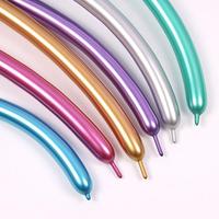 Décorations du Nouvel An 2026 260 Ballons longs en latex chromé à haute élasticité Magic Twist Globo pour la décoration de fête DIY