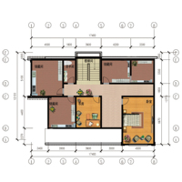 Villa à trois étages en acier léger, maisons préfabriquées, maison préfabriquée LGS avec plusieurs pièces