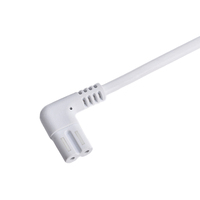 CCC-Zertifizierter Chinesischer 2-Poliger Flachstecker Rechtwinklig IEC C8 Figur 8 Gummi IP55 Stromkabel 2*0,75mm für TV Monitor Lautsprecher