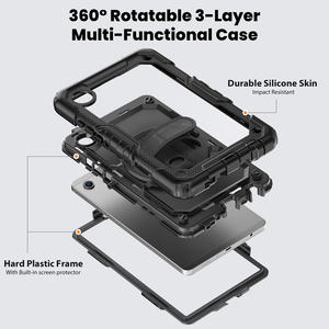 <span class=keywords><strong>Custodia</strong></span> pesante per <span class=keywords><strong>Tablet</strong></span> con cinturino a mano per <span class=keywords><strong>Samsung</strong></span> Tab A11 8.7 X135F/X135N 3 in1 Cover robusta antiurto - Product Image 3