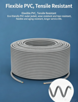 Cable de Red UTP CAT5e HT6104, Conductor de Cobre Puro Libre de Oxígeno de 0.5mm, Compatible con Alimentación POE, Gris, 305m por Caja
