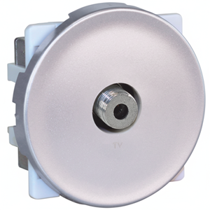 COMETE Enchufe de TV tipo F plateado Enchufes y enchufes multiservicio - Product Image 1