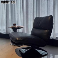 Nouvelle arrivée Pattie Fauteuil pivotant confortable à base unique pour salon - Tissu moelleux Siège de salon élégant pour les intérieurs