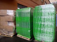 Conteneur de rangement en plastique, boîte de stockage à bas prix, couvercle fixé, fourre-tout, empilable et fixation