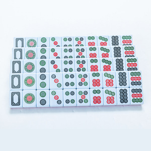 Handheld Mahjong Set Portable Melamine <b>Tiles</b> Green Blue Purple Pink For Chess Card Entertainment Universal Use - Product Image 3