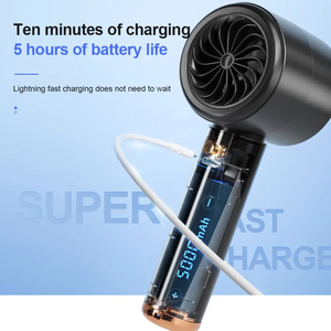 Mini Ventilador Portátil de Alta Velocidad, 100 Velocidades, Pantalla LED de Potencia, Operación Manual, Alimentación USB Eléctrica para Uso en Exteriores y en el Hogar - Product Image 3