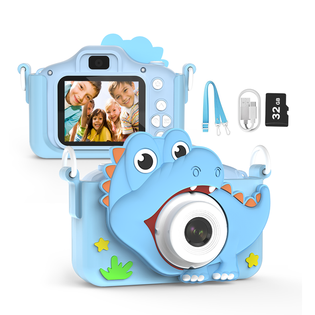 Toy Camera Video Cute Dinosaur Cheap Digital Take Photo 2Inch Mini Support SD Card for Children Kidy Camera Toys