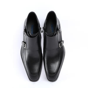 Botas de Tobillo de Cuero Genuino de Lujo para Hombre, Otoño Invierno, Estilo Ejecutivo, con Cordones, Transpirables, Suela de Goma - Product Image 2