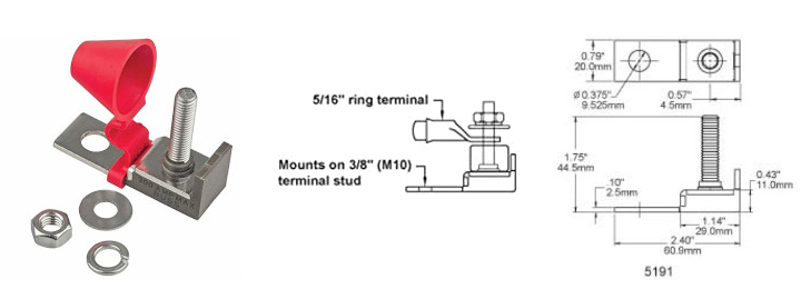 Marine Rated Battery Terminal Fuse Block(MRBF)