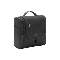Bolsa de Aseo Colgante con Separación para Artículos Secos y Húmedos, Gran Capacidad, Impermeable, Organizador de Cosméticos de Viaje con Gancho, Estuche con Cierre de Tela Oxford