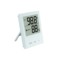 Thermomètre hygromètre numérique avec grand écran LCD, commutation °C/°F, mémoire MAX/MIN, support pliable, en plastique, pour usage domestique