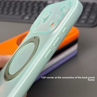 Coque antichoc magnétique rotative à 360 degrés compatible iPhone 17 Pro Max, motif animal, protection bouton AI en PC