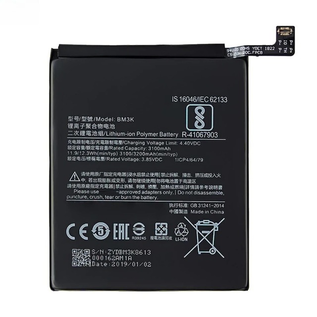 BM3K 3200mAh Li-ion Polymer Replacement Battery for Mi Mix 3 Mix3 CE RoHS in Stock High Capacity Grade a