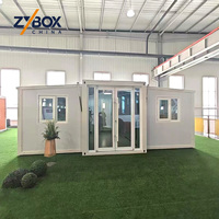 ZYBOX Maisonnette Pliante Abordable Fournisseur Fortune 500 Maison Conteneur Extensible 20 pieds USA ADU Australie Unité de Logement Annexe