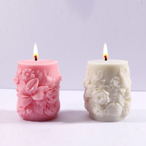 แม่พิมพ์เทียนซิลิโคนรูปดอกไม้ทรงเรขาคณิต สำหรับวันวาเลนไทน์ ใช้ทำดอกไม้บานสำหรับช่อดอกไม้งานแต่งงานและของตกแต่งเจ้าสาว - Product Image 4